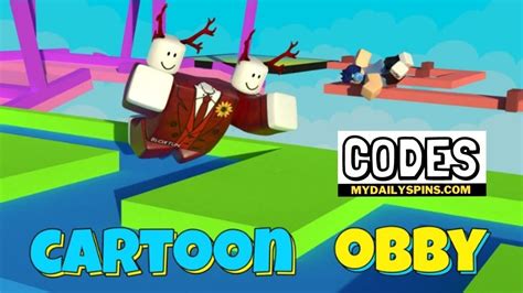 Cartoon Obby Codes September 2023 (NEW) Mydailyspins.com