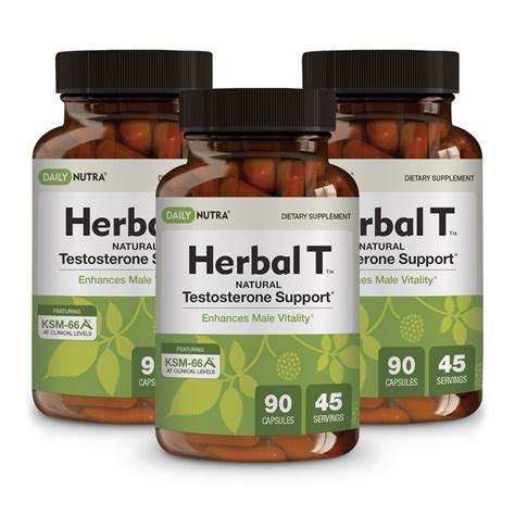 Herbal T Men’s Health Formula by DailyNutra: Supplement for Endurance, Vitality, and Healthy ...