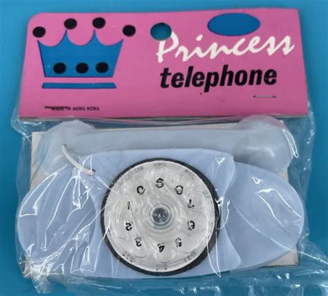 RARE VINTAGE 1960S Plastic TOY PINK PRINCESS Rotary TOY Telephone Made ...