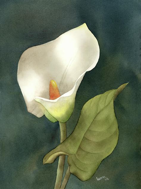 Calla Lily Painting by Leona Jones - Pixels