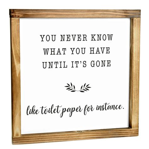 Until It's Gone Toilet Paper Sign - Funny Farmhouse Decor Sign, Cute Guest Bathroom Decor Wall ...