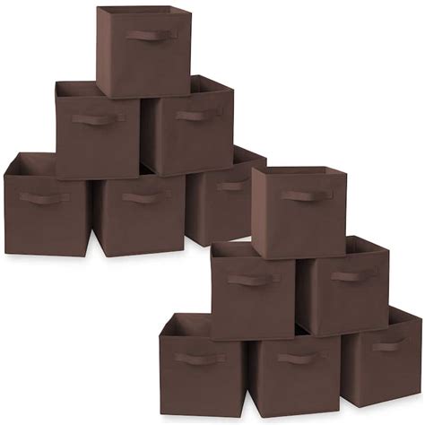 12 Pieces Collapsible Foldable Cloth Fabric Cubby Cube Storage Bins - Bed Bath & Beyond - 39157845