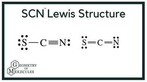 Geometry Of Molecules - SCN- Lewis Structure (Thiocyanate Ion)