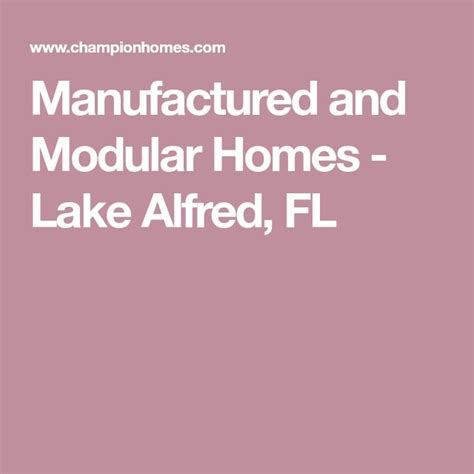 Manufactured and Modular Homes - Lake Alfred, FL | Modular homes, Modular homes for sale ...