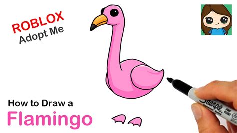 How to Draw a Flamingo | Roblox Adopt Me Pet