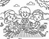 Picnic Coloring Pages sketch template