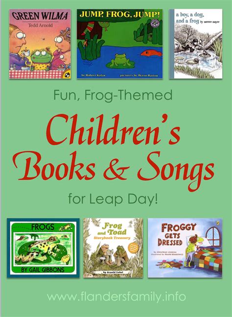 Fun Frog-Themed Books & Songs for Leap Day! - Flanders Family Homelife