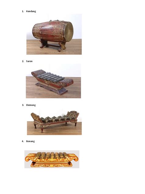 Nama Gambar Gamelan | PDF