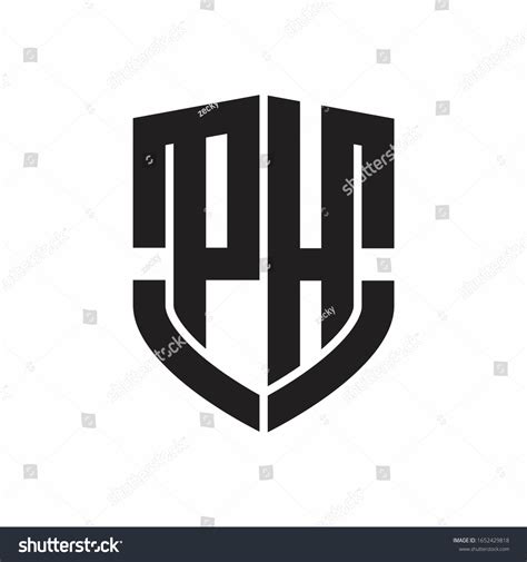 Ph Logo Monogram Emblem Shield Shape Stock Vector (Royalty Free ...