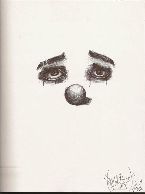 Sad clown sketch Creepy Drawings, Dark Art Drawings, Pencil Art Drawings, Art Drawings Sketches ...