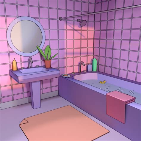 Bathroom Pictures Cartoon - Image of Bathroom and Closet