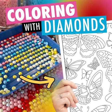 Diamond Painting a Coloring Page! | Diamond art patterns free, Diamond paint, Diamond art