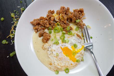 Cheesy Breakfast Grits — SAM THE COOKING GUY | Grits breakfast, Weekend breakfast recipes, Breakfast