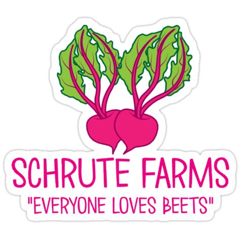 "Schrute Farms Beets Logo" Stickers by decentart | Redbubble