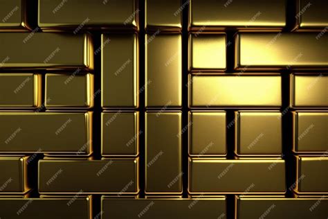 Premium AI Image | Wall of gold bars texture background