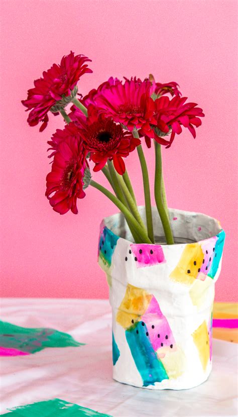 Paper Mache DIY Flower Vase • A Subtle Revelry