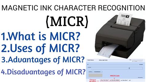 MICR Kya hai|what is magnetic ink character recognition|what is MICR in ...