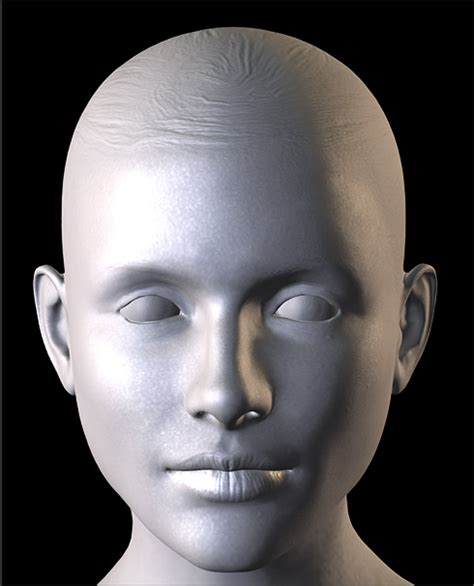 3D Head - Realistic Human 100 for 3D Character Creation