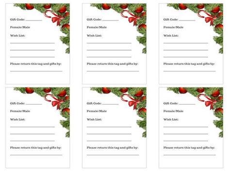 four christmas gift tags with holly branches and red berries on them, one is blank for the