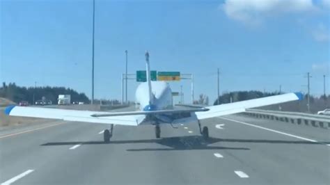 Caught on video: small plane makes spectacular emergency landing on ...