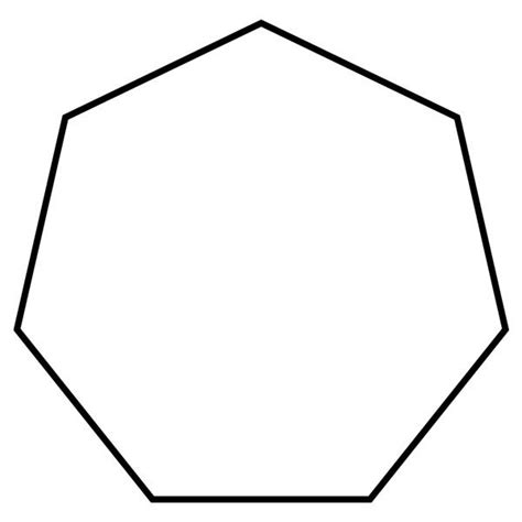 This picture features a heptagon. A heptagon is a polygon with 7 sides and 7 interior angles ...