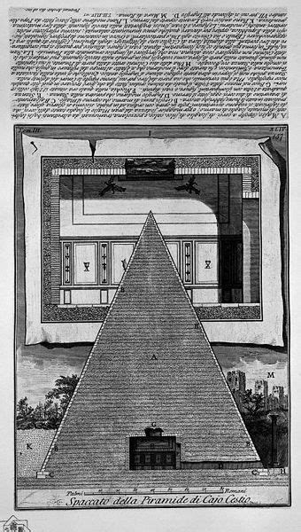 The Pyramid of Cestius. | Architectural prints, Pyramids, Architecture drawing