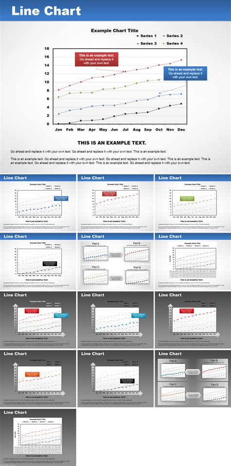 Professional Line Graph PowerPoint Charts Template