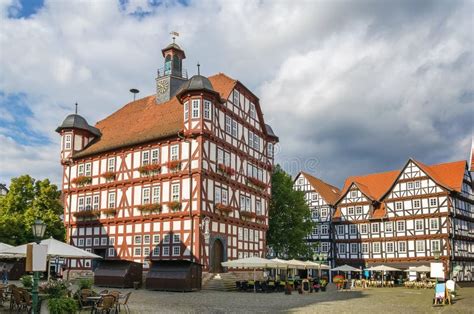 Downtown of Melsungen, Germany Stock Image - Image of detail ...