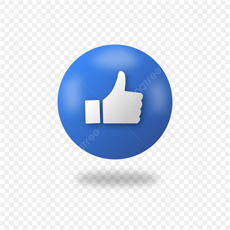 Facebook Like Clipart Vector, 3d Facebook Like Icon With Transparent ...