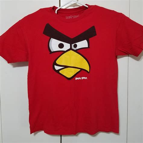 Angry Birds T-Shirt Large Size L Red Officially Licensed Cotton Tee #AngryBirds #GraphicTee ...