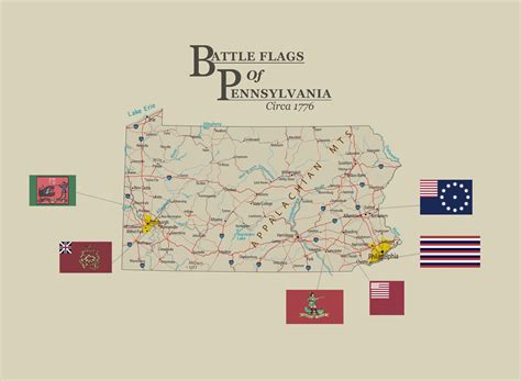 A map of PA Revolutionary War Flags : r/vexillology