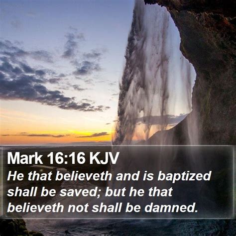 Mark 16:16 KJV Bible Verse Images