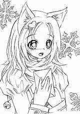 Wolf Girl Coloring Pages  Free Printable For Kids sketch template