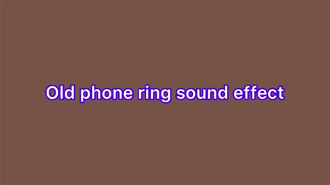 Old phone ringtone sound effect - YouTube