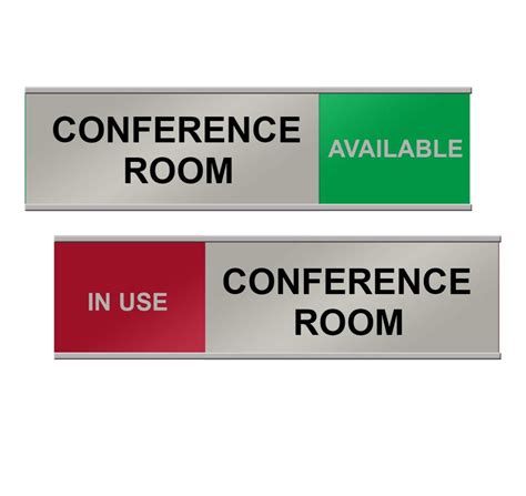 Conference Room Slider Sign, Silver, Conference Room - Nap Nameplates