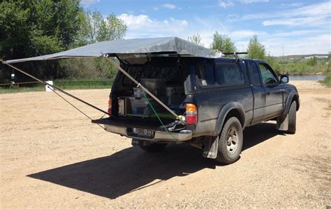 ⭐️👉use of poles/tensioning w/o ropes | Truck bed camping, Truck tent, Truck camper shells