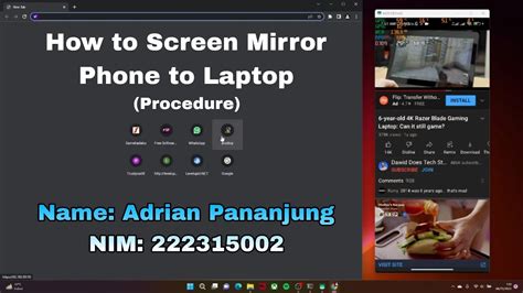 How to screen mirror phone to laptop (Procedure) English individual assigment - YouTube