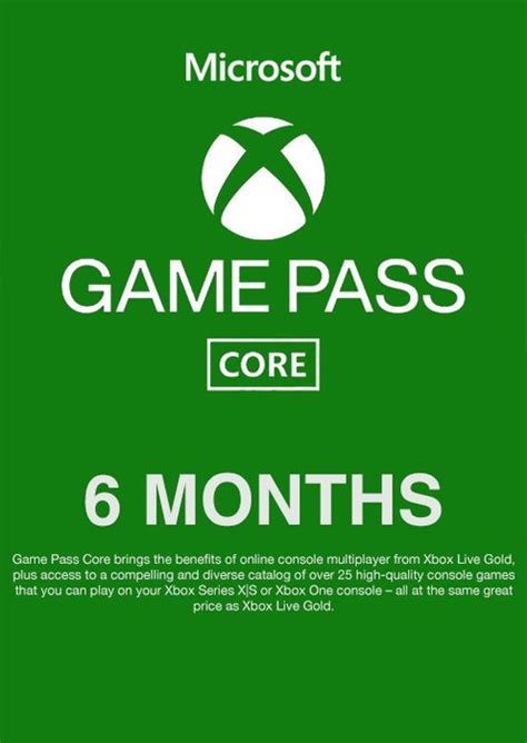 Xbox Game Pass Core - 6 Month Membership (WW) | Xbox One/360 | CDKeys