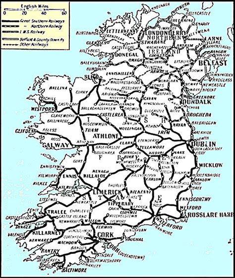 Map Of Old Railway Lines Ireland - Maps Of The United Kingdom