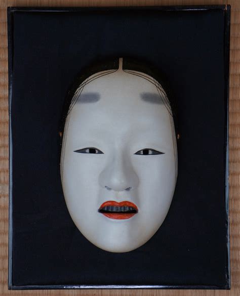 Antique Noh Japanese wood mask 1900 Japan Komote No-men art | eBay