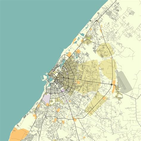 Premium Vector | City map of Benghazi Libya