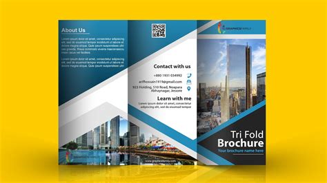 Modern Tri-Fold Brochure Design Template with Flat Style – GraphicsFamily