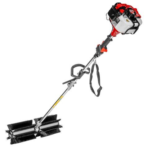 Sweeper Machine Hand Held Broom Sweeper 42.7CC Gas Power Snow Sweeper Walk Behind EPA Motor ...