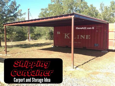 Shipping Container Carport and Storage Idea - iSaveA2Z.com