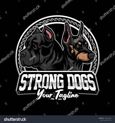 Strong Dog Mascot Logo Vector Illustration Stock Vector (Royalty Free) 1760442608 | Shutterstock