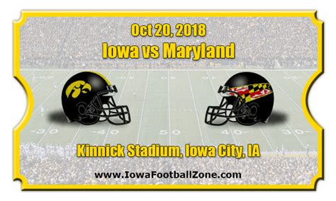 Iowa Hawkeyes vs Maryland Terrapins Football Tickets | Oct 20, 2018