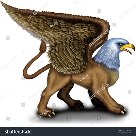 Animal Ancient Mythology Body Lion Head Stock Illustration 13980556 ...