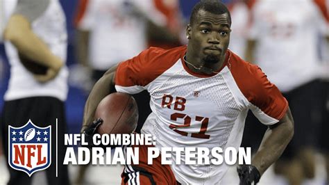 Adrian Peterson (Oklahoma, RB) | 2007 NFL Combine Highlights - YouTube