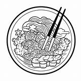 Ramen Bowl To Color  Coloring Page sketch template