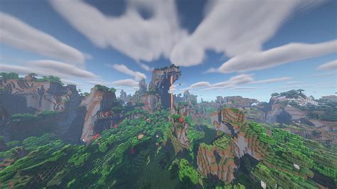 Mountain Dark Forest, cloud, minecraft, sky, high, lava, mountains ...